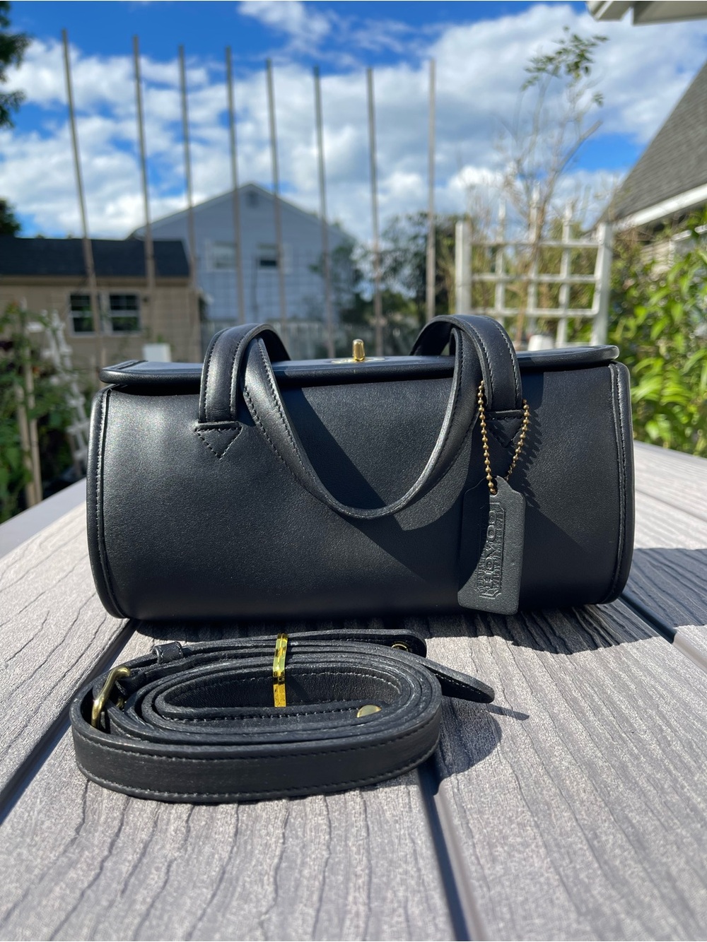 Vintage Coach Bag ( Geometric Roll Bag)